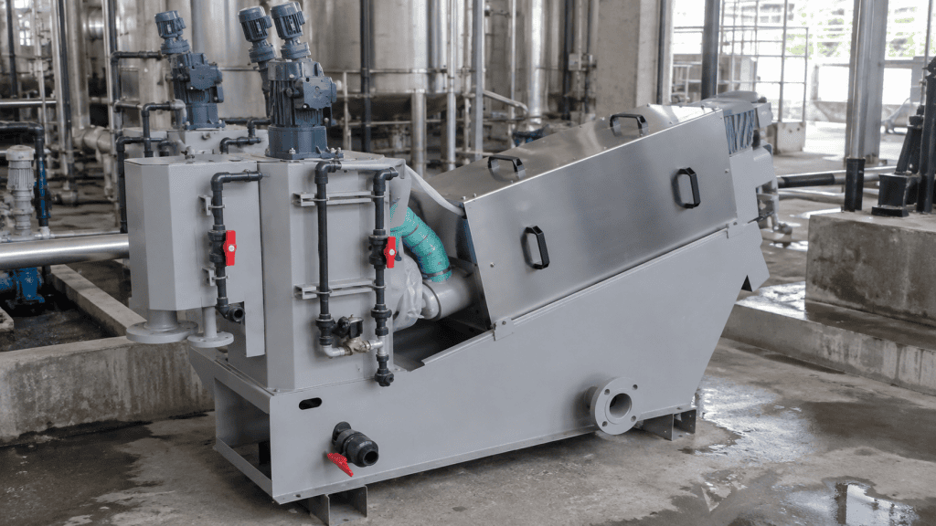 Jual Screw Press Dewatering untuk pengolahan sludge IPAL