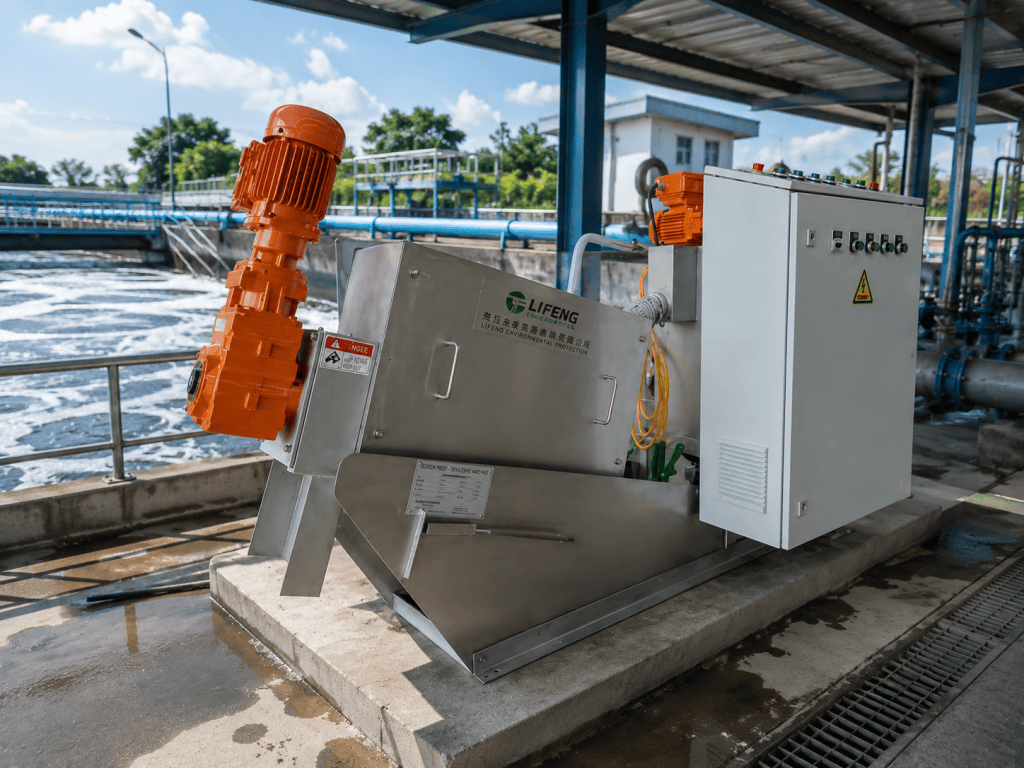 Screw Press untuk pengolahan air lindi dan dewatering sludge